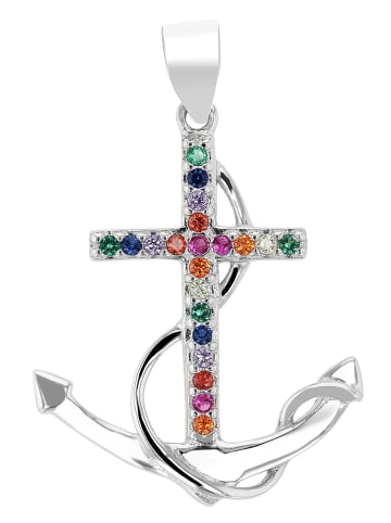 Adeliás Damen Anhänger – Herzanhänger aus 925 Silber in silber