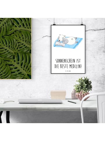 Mr. & Mrs. Panda Print Sommer Sonnenschein mit Spruch in Weiß