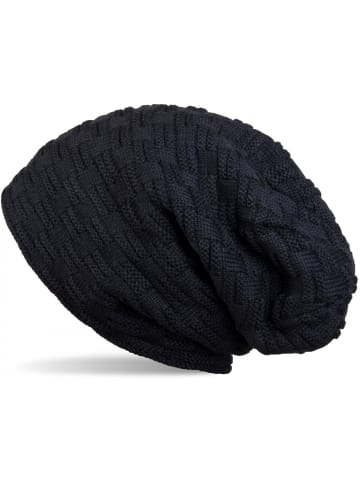 styleBREAKER Feinstrick Beanie Mütze in Midnight-Blue