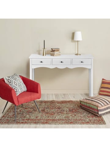 COSTWAY Konsolentisch mit 3 Schubladen in Weiß