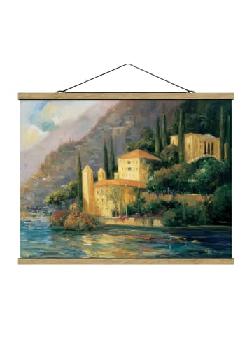 WALLART Stoffbild - Italienische Landschaft - Landhaus in Grün