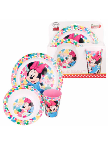 Disney Minnie Mouse Geschirr-Frühstück-Set | Minnie Mouse | 3-teilig | Teller, Schüssel & Becher