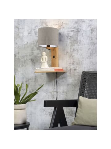 GOOD&MOJO Wandlampe Andes - Bambus/Taupe - 19x24x36cm