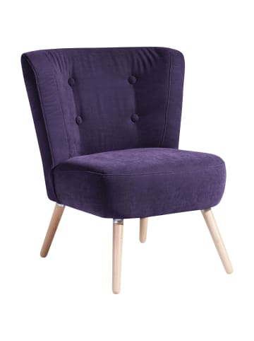 others SESSEL Kassi Bezug Veloursstoff Buche natur / violett