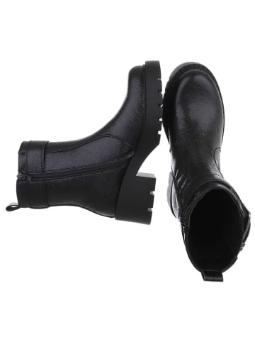 Ital-Design High Heel in Schwarz und Silber