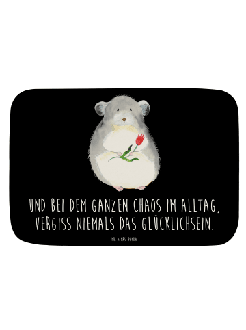 Mr. & Mrs. Panda Badvorleger Chinchilla Blume mit Spruch in Schwarz