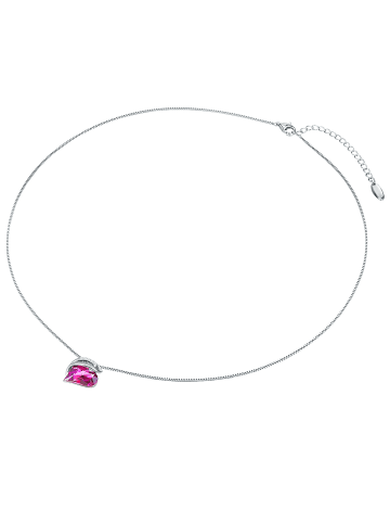 Rafaela Donata Halskette Herz Sterling Silber verziert mit Kristallen von Swarovski® in amethyst