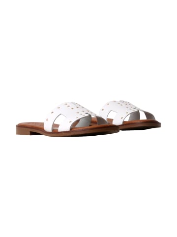 Oh! my Sandals Flache Ledersandalen Weiß