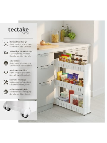 tectake Nischenregal Joe 54 x 12 x 71 cm, weiß