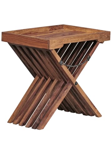 KADIMA DESIGN Beistelltisch | Sheesham, Massivholz, Klappbar, Serviertablett