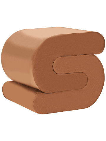 Beliani Pouf ARCADIA in Braun - (W) 45 x (H) 48 x (L) 50 cm
