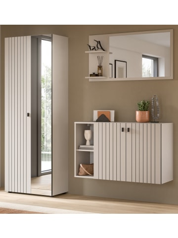 Inn.Furn Garderoben-Set 3-teilig Kaschmir 191 cm, Garderobenkombination mit viel Stauraum