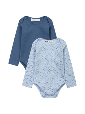 Minoti 2er-Set: Langarmbody BABYRIBBLUE 3 in hellblau