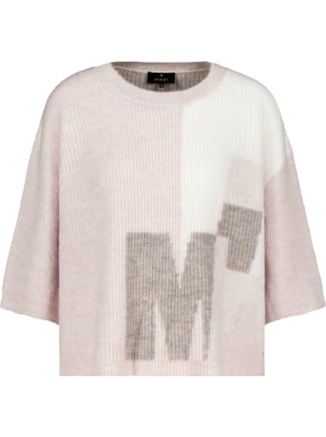monari Strickpullover mit Intarsie-Design in Rosewater