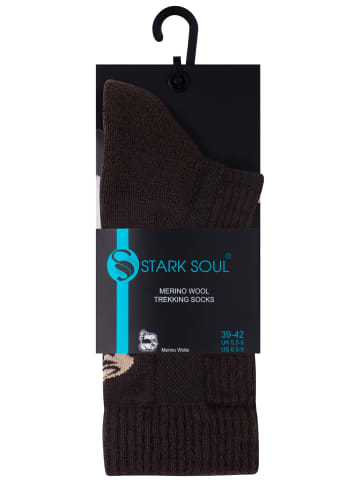 Stark Soul® Merino Outdoor Trekking Socken in braun