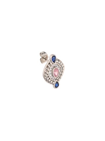 faina Women Stud Earrings in Silver  Pink Navy