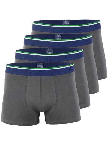 Clark Crown® 4er Pack "Bambus" Boxershorts in grau