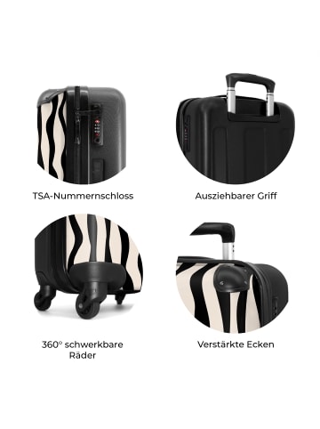 NoBoringSuitCases Suitcase, Handgepäck, Koffer, Trolley, Reisekoffer Beige mit schwarzem