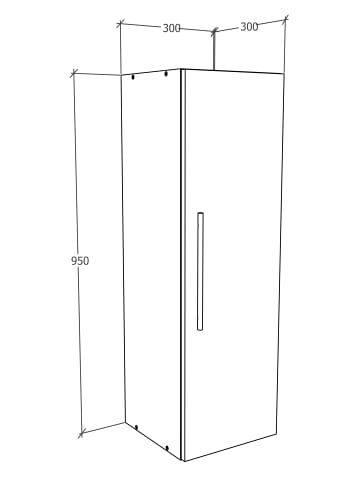 VCM  Holz Wandregal Wandschrank Arila LS in Honig-Eiche