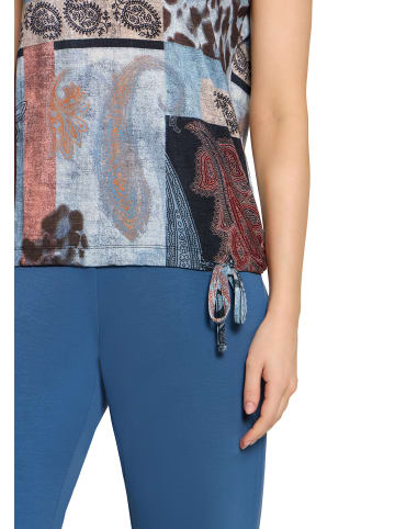 Betty Barclay Blusenshirt mit Tunnelzug in Blau/Rot