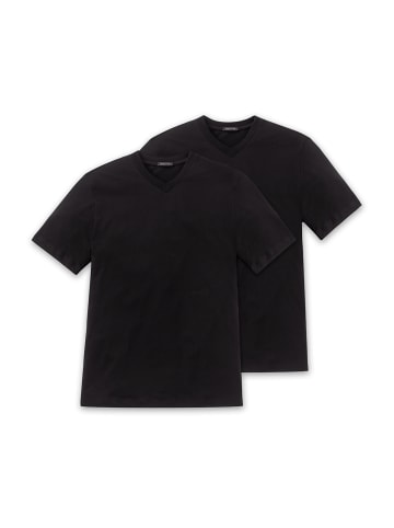 Schiesser American T-Shirt 2er-Pack Essentials in Schwarz
