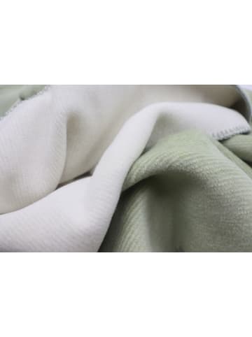 biederlack Wohndecke Melange Doubleface in jadegrün-natur