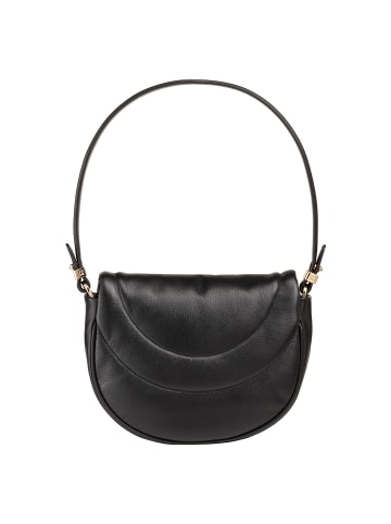 DuDu Schultertasche Leder 22 cm in black