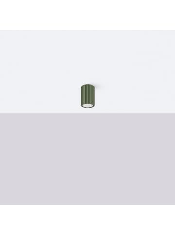 Licht-Erlebnisse Deckenlampe Ø 6.5 x (H)10 cm in OlivgrünOlivgrün