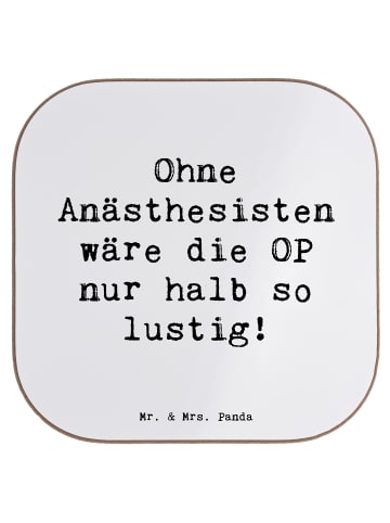 Mr. & Mrs. Panda Untersetzer Spruch Anästhesist Humor mit Spruch in Weiß