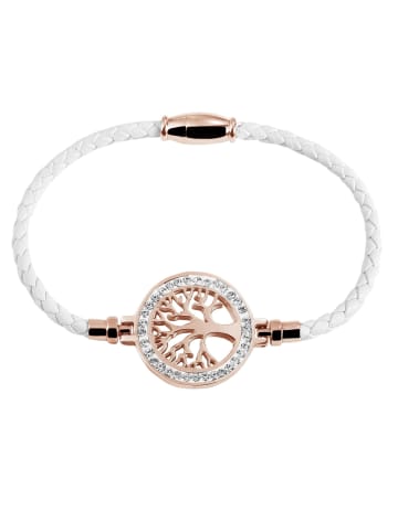 Adeliás Damen Armband Lebensbaum aus Edelstahl 18 cm in rosé