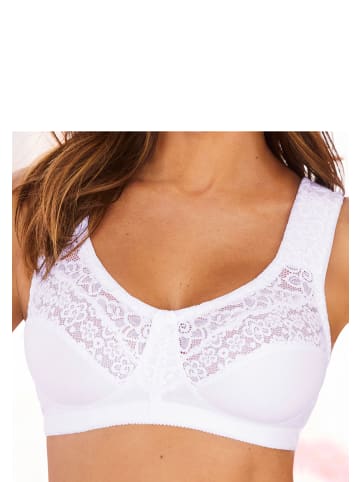 PETITE FLEUR Entlastungs-BH in toffee+weiß