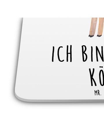 Mr. & Mrs. Panda Getränkeuntersetzer Lama König mit Spruch in Weiß