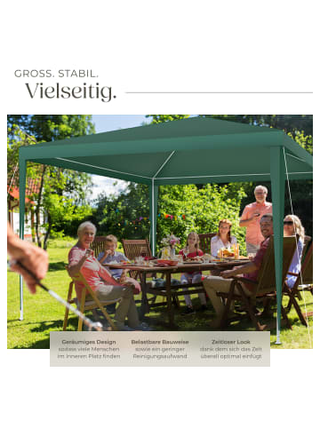 tectake Partyzelt Barinas mit 3 Seitenteilen, wasserdicht, 3x3m