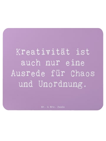 Mr. & Mrs. Panda Mausunterlage Spruch Kreativität und Chaos mit ... in Lavendeltraum