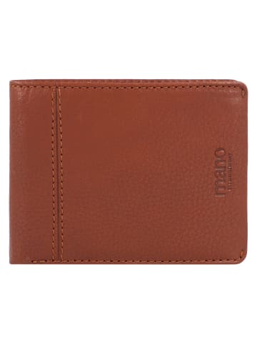 mano Don Montez Geldbörse Leder 12 cm in cognac