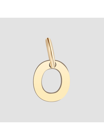 Adeliás Unisex Anhänger – Buchstabe N Buchstabenanhänger aus 375 Gold in gold