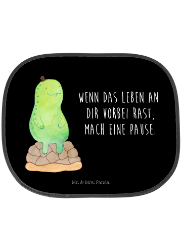 Mr. & Mrs. Panda Autofenster UV-Schutz Schildkröte Pause mit Spruch in Schwarz