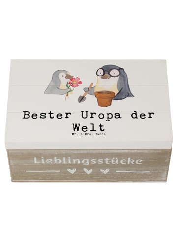 Mr. & Mrs. Panda Aufbewahrungsbox Pinguin Bester Uropa der Welt ... in Weiß
