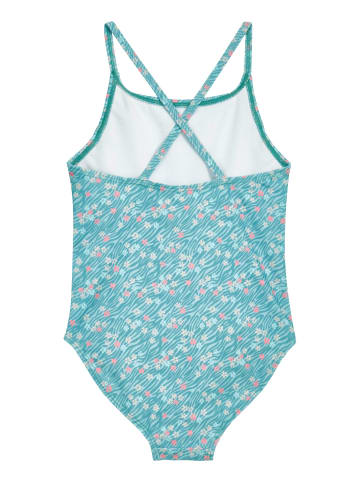 Playshoes UV-Schutz Badeanzug Geblümt in petrol