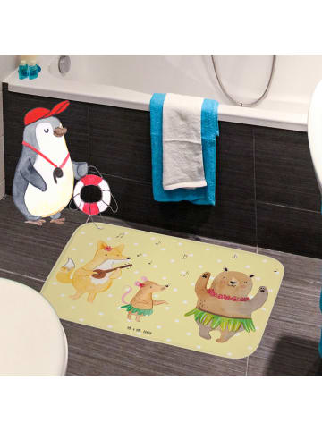 Mr. & Mrs. Panda Badteppich Waldtiere Aloha ohne Spruch in Gelb Pastell