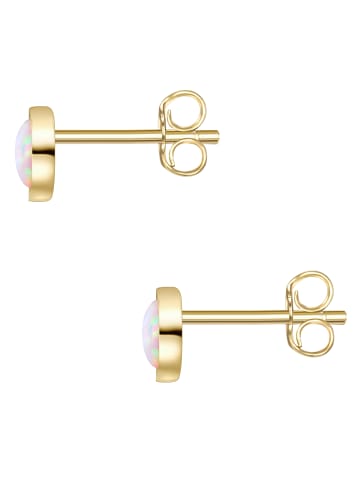 Glanzstücke München Ohrringe aus Sterling Silber mit Opal (synth.) in gelbgold
