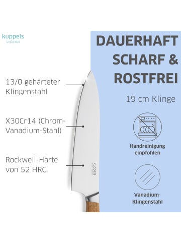 Kuppels 3-tlg. Küchenmesser Set WOOD in holz