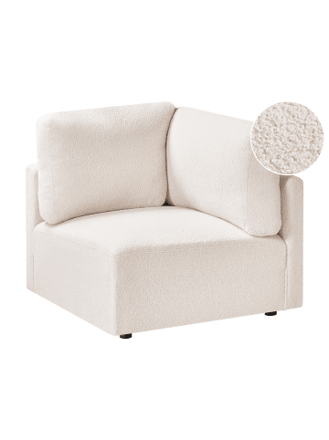 Beliani Sofaelement MESNALI in Weiß/Schwarz - (W) 91 x (H) 84 x (L) 91 cm