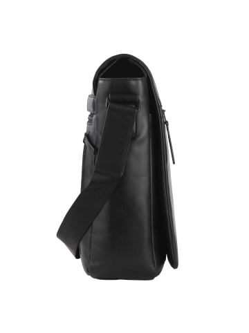 Jost Aarhus Messenger Leder 38 cm Laptopfach schwarz