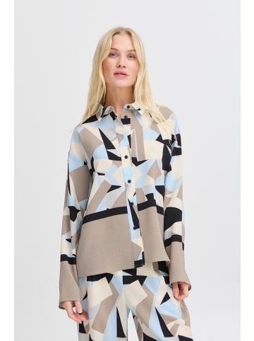 b. young Langarm-Bluse BYFAVIA Loose fit in Humus Blocks