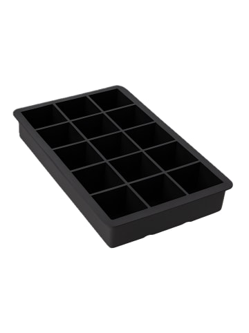 relaxdays Eiswürfelform in Schwarz - (B)19,5x (H)3,5 x (T)12,5 cm