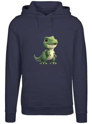 F4NT4STIC Hoodie Süßer grüner Dino in marineblau