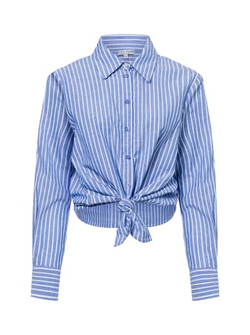 Marie Lund Bluse in blau weiß