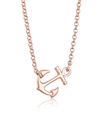 Elli Halskette 925 Sterling Silber Anker in Rosegold