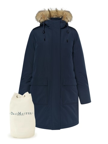 DreiMaster Klassik Parka + Shopping Bag - Set in Nachtblau